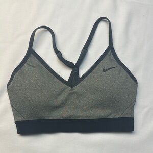 Nike Gray and Black Sports Bras Moisture-Wicking Supportive